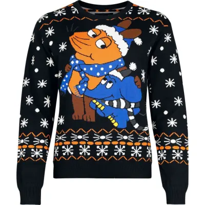 Die Sendung mit der Maus - Anime Christmas jumper - Maus und Elefant - M - för Dam - flerfärgad