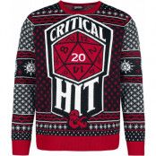 Dungeons and Dragons - gaming Christmas jumper - Critical Hit - M XXL - för Herr - flerfärgad