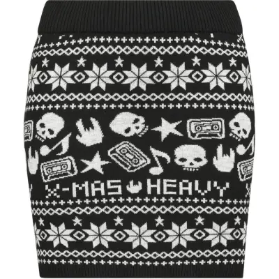 EMP Special Collection Kort kjol - EMP XMAS Special Collection - Stickad kjol - S XL - för Dam - svart