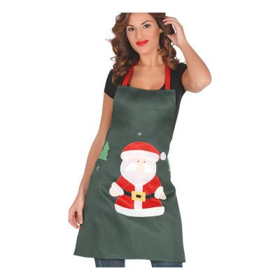 Förkläde Grön med Jultomte - One size