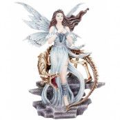 Fairy and Dragon - Fefigur med Skjelett-Drage 28 cm