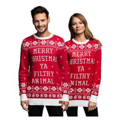 Filthy Animal Röd LED Jultröja - X-Small