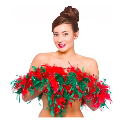 Fjäderboa Röd/Grön