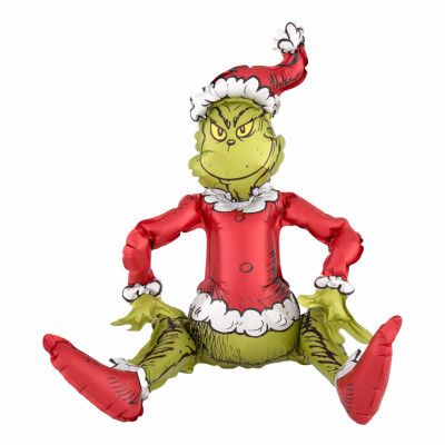 Folieballong Grinchen Sittande