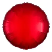 Folieballong Rund Metallic Röd