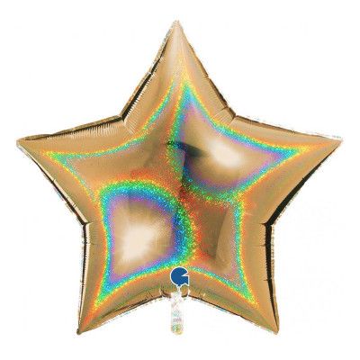 Folieballong Stjärna Glitter Guld