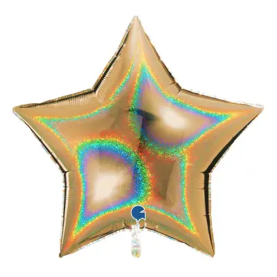 Folieballong Stjärna Glitter Guld