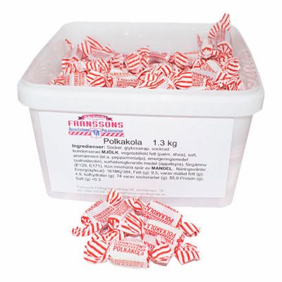 Franssons Polkakola Storpack - 1,3 kg