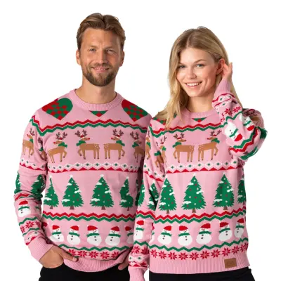 Ful Jultröja Rosa - Medium