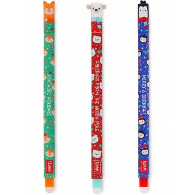 Gelpenna med utsuddbart bläck 3-pack Christmas Edition