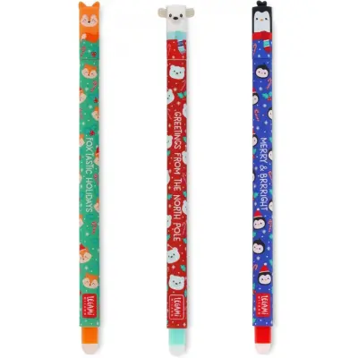 Gelpenna med utsuddbart bläck 3-pack Christmas Edition