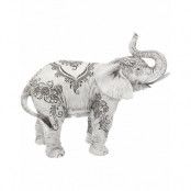 Grå Elefantfigur med Henna-Motiv 22x18 cm