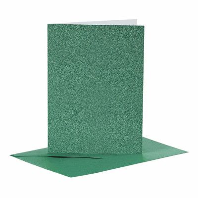 Gratulationskort Grön Glitter