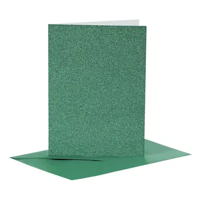 Gratulationskort Grön Glitter