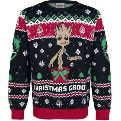 Guardians Of The Galaxy - Marvel Christmas jumper - Groot - S 3XL - för Herr - flerfärgad