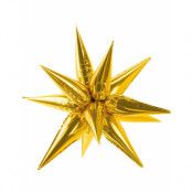 Guldfärgad 3D Stjärna Folieballong 70 cm