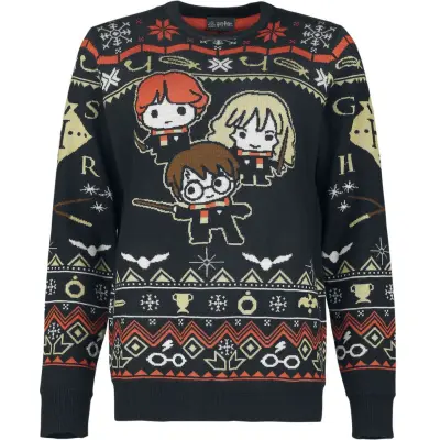 Harry Potter Christmas jumper - Chibi - S XL - för Dam - flerfärgad
