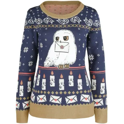 Harry Potter Christmas jumper - Hedwig - XS 6XL - för Dam - flerfärgad