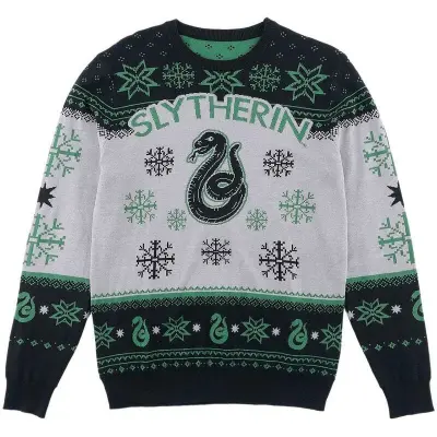 Harry Potter Christmas jumper - Slytherin - S XXL - för Herr - flerfärgad