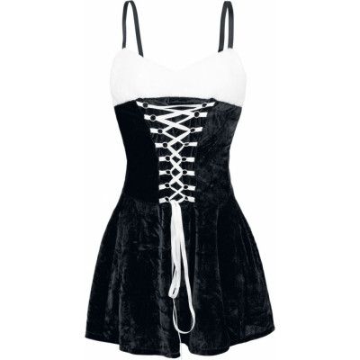 Heavy X-mas - Fun Kort klänning - X-Mas Dress - S-M L-XL - för Dam - svart