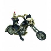 Hell for Leather - Motorcykel Figur med Skelett 31 cm
