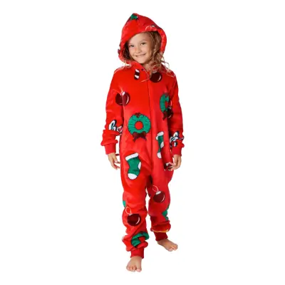 Hohoho Röd Onesie för Barn - 6-8 år (122/128)