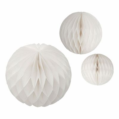 Honeycomb Boll Vit - 3-pack