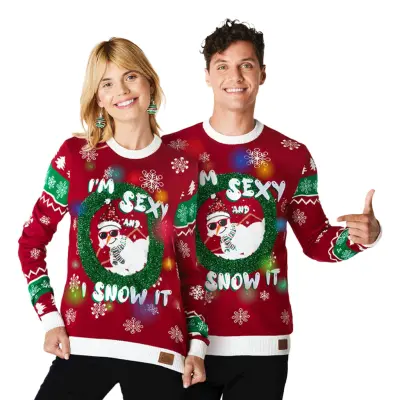 Im Sexy and I Snow It LED Jultröja - Medium