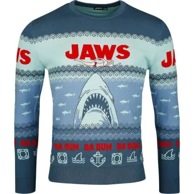 Jaws Christmas jumper - Jaws - Da Dum Da Dum - S XXL - för Herr - flerfärgad