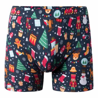 Julboxers Blå för Män - Large