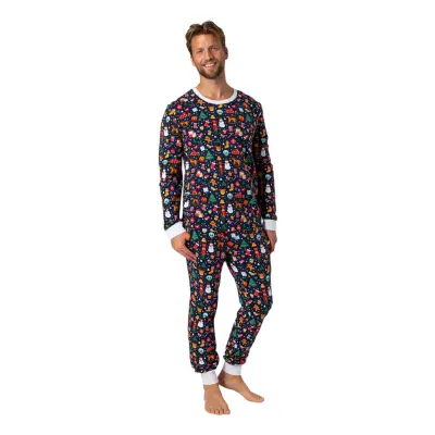 Juldröm Blå Julpyjamas Herr - XX-Large