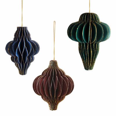 Julhängen Honeycomb Glitter - 3-pack