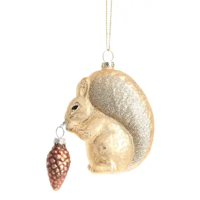 Julkula i Glas Ekorre med Kotte