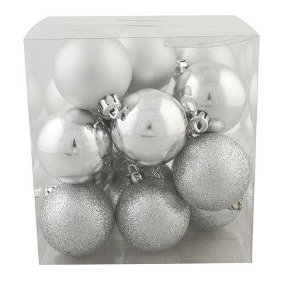Julkulor Runda Silver - 20-pack