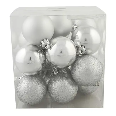 Julkulor Runda Silver - 20-pack