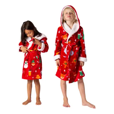 Julmönster Morgonrock Barn - 6-11 År