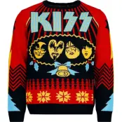 Kiss Christmas jumper - Holiday Sweater - S 5XL - för Herr - flerfärgad
