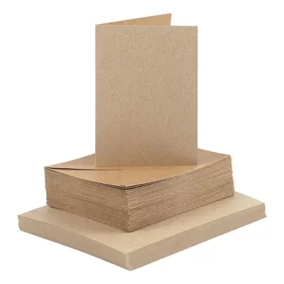 Kort och Kuvert Natur - 50-pack