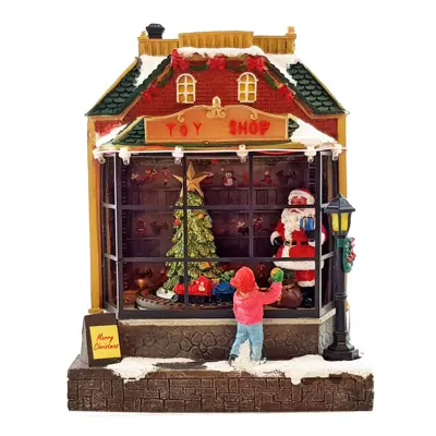 LED Julby med Rörliga Tomtar