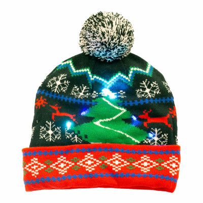 Stickad LED Julmössa - One size