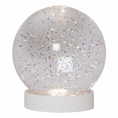 LED Snöglob med Virvlande Glitter