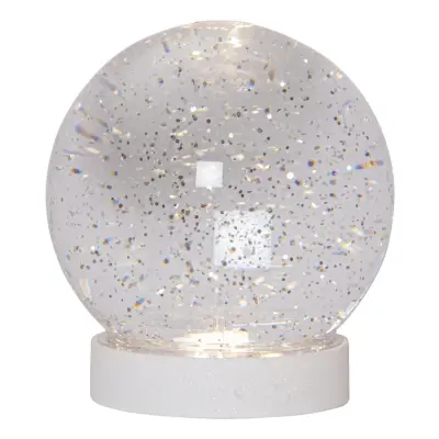 LED Snöglob med Virvlande Glitter