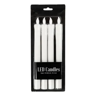 LED Stearinljus Vit - 4-pack