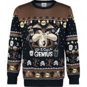 Looney Tunes Christmas jumper - Wile E Coyote - Genius - M 3XL - för Herr - flerfärgad