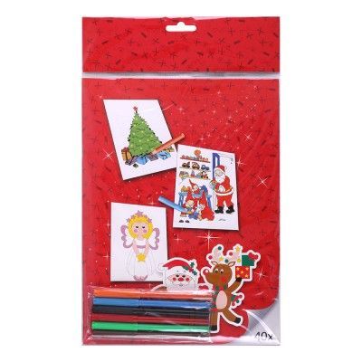 Målarbok med Pennor Jul