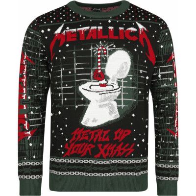 Metallica Christmas jumper - Christmas 2023 (Metal Up Your Ass) - S 5XL - för Herr - flerfärgad