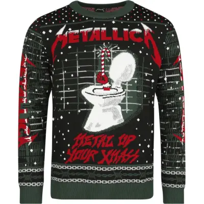 Metallica Christmas jumper - Holiday Sweater (Metal Up Your Ass) - S 5XL - för Herr - flerfärgad