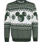 Musse & Mimmi Pigg Christmas jumper - Musse - S XXL - för Herr - grön/vit