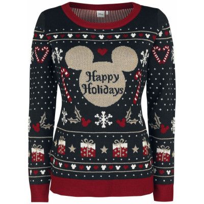 Musse & Mimmi Pigg - Disney Christmas jumper - Happy Holidays - M XXL - för Dam - flerfärgad