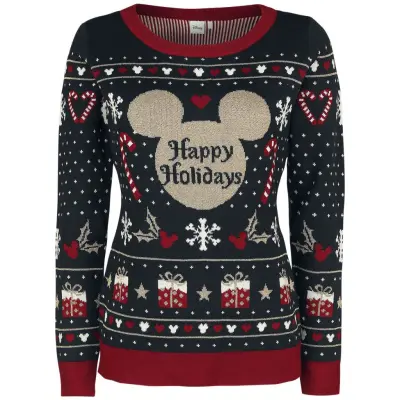 Musse & Mimmi Pigg - Disney Christmas jumper - Happy Holidays - M XXL - för Dam - flerfärgad